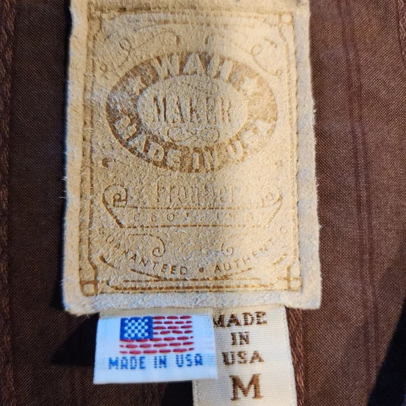 Wahmakwr Men's Chocolate Brown Cotton Vest Made In USA - Picture 3 of 6